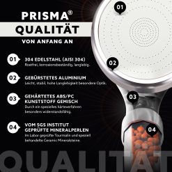 PRISMA Duschkopf Qualitaet - PRISMA Premium Duschkopf für ein einzigartiges Duscherlebnis